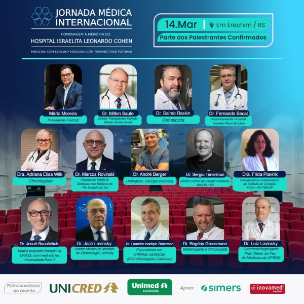 Grade de Palestrantes da Jornada Mdica Internacional 2024